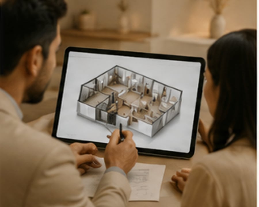 Clear Tathastu Infra planning guidance with a digital home layout